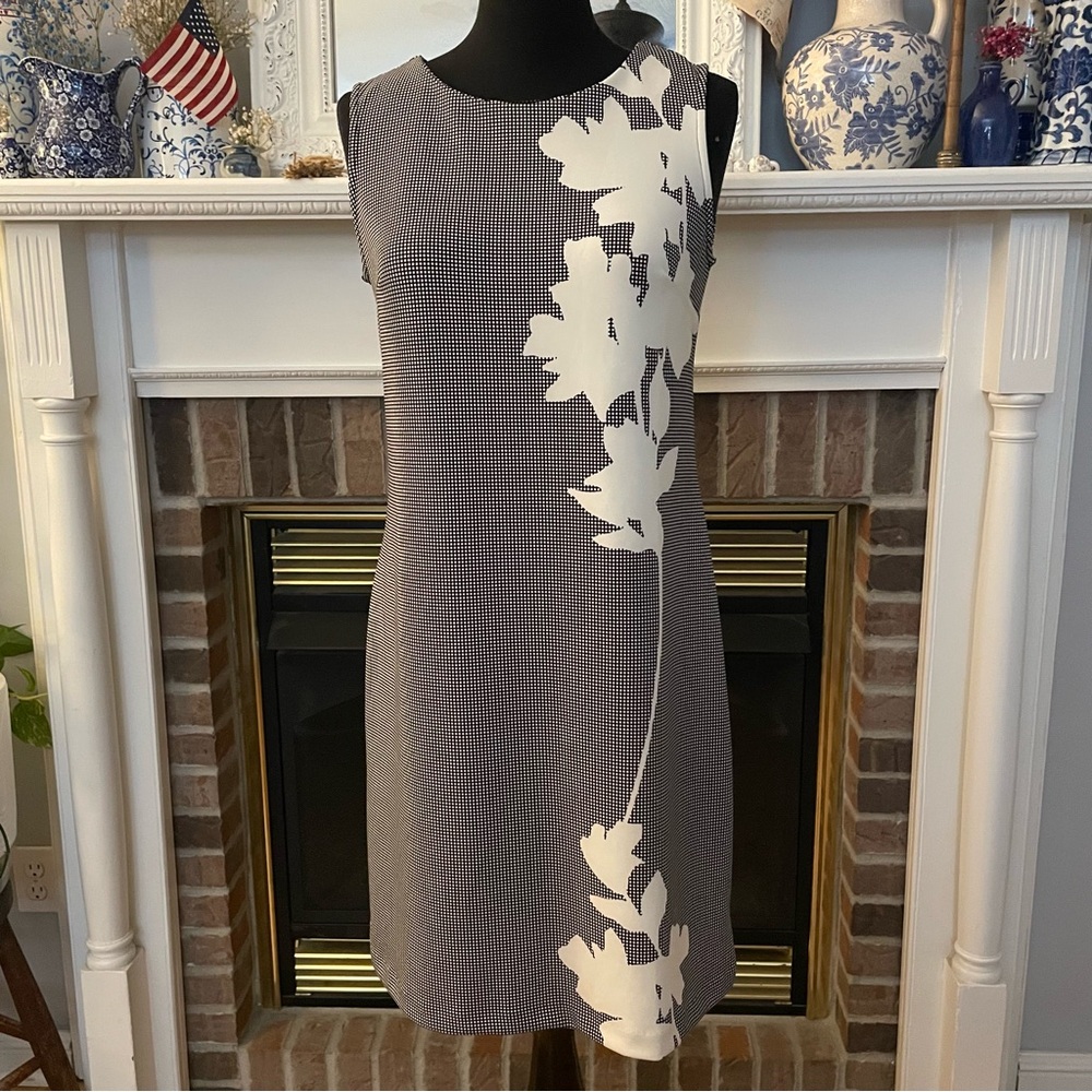 Worthington Black and White Floral Mini Dress